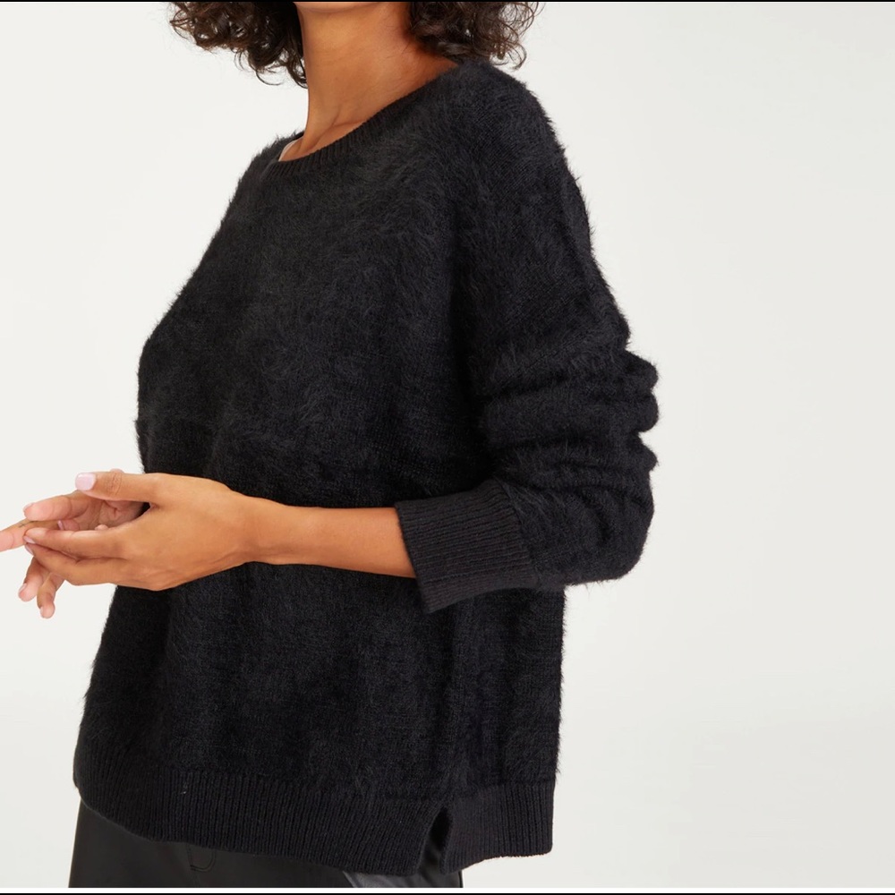 Black Sanctuary medium fluffy knitted sweater